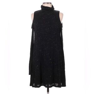 Alya NWOT black long sleeve cold shoulder sweater dress size medium